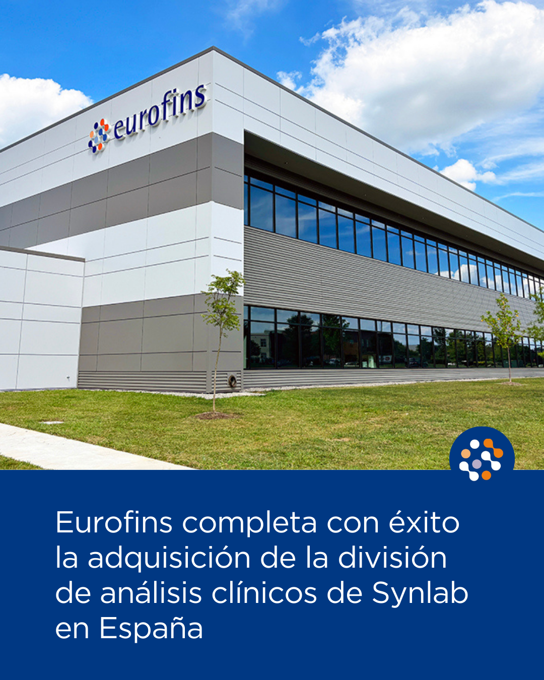 Eurofins completa con éxito la adquisición de la división de análisis clínicos de Synlab en España